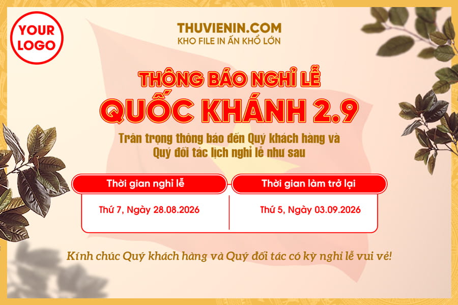 File thiết kế banner thông báo lịch nghỉ lễ Quốc Khánh 2/9