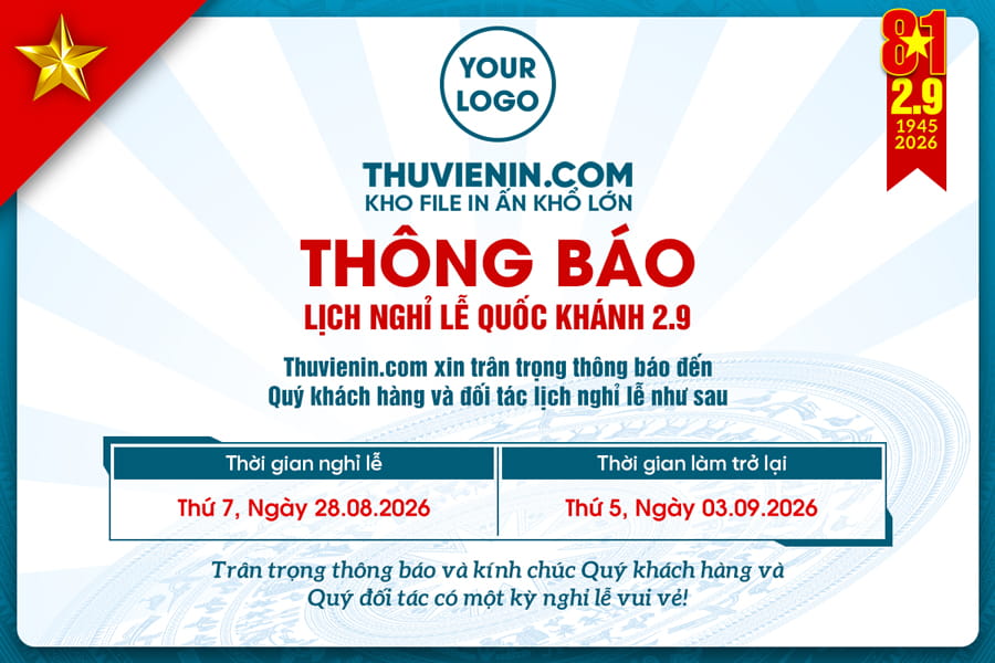 Mẫu file banner thông báo nghỉ lễ Quốc Khánh 2/9