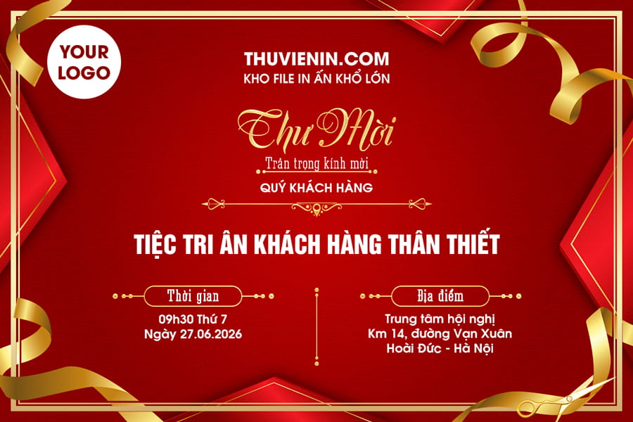 Mẫu file PSD thiết kế thư mời khai trương chuyên nghiệp
